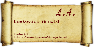 Levkovics Arnold névjegykártya